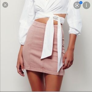 NEW Free People Modern Femme Denim Mini Skirt